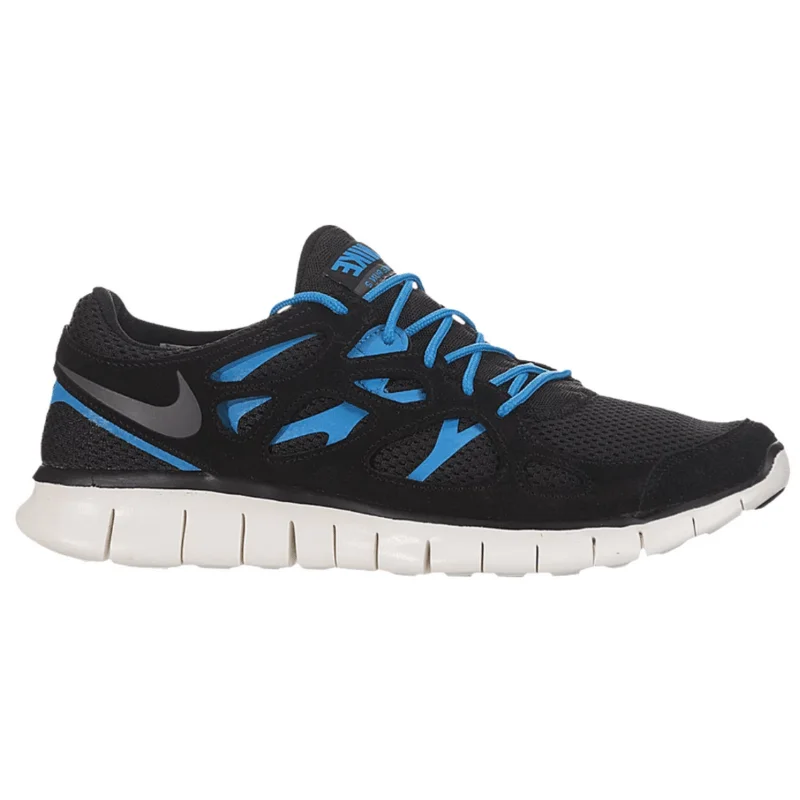 Men's fashion - forward sneakers with a unique tongue designMen’s Nike Free Run 2 ‘Black/Dark Grey’ (Blue Bolt)