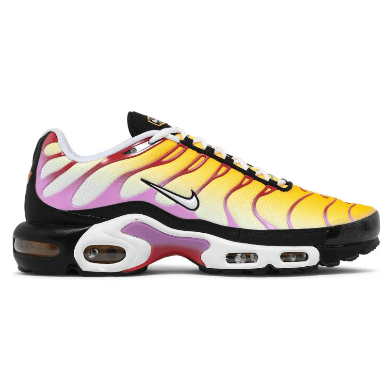 Men's narrow - width sneakers for a snug fitMen's Nike Air Max Plus TN 'Laser Orange/Black-Siren Red' (Tigerberry/Sherbert)