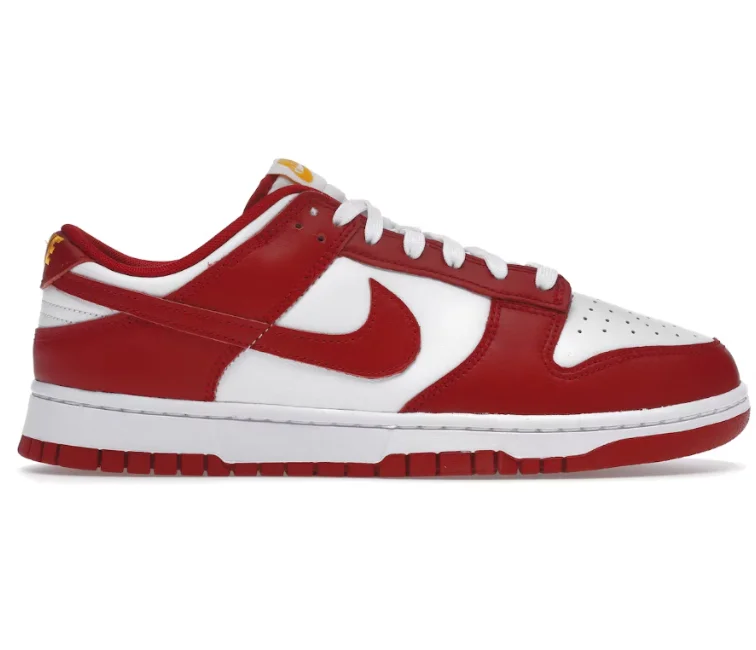 Men's soccer - inspired sneakers with a studded soleMens Nike Dunk Low (USC Gym Red)