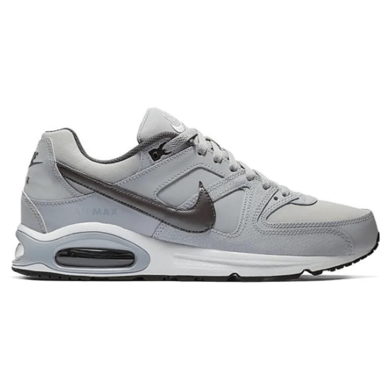 Men's casual leather sneakers with a distressed finishMen’s Nike AirMax Command Leather ‘Wolf Grey/MTLC Dark’