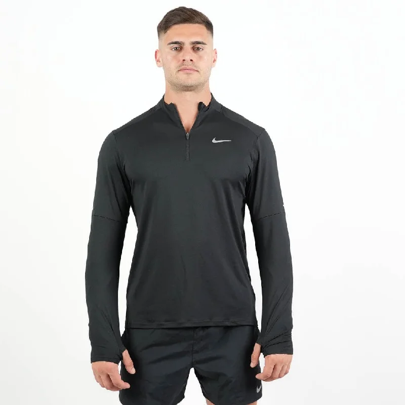 Men's memory - foam insole sneakers for added comfortNike Dri Fit Element 1/2 Zip Long Sleeve Top (Black)