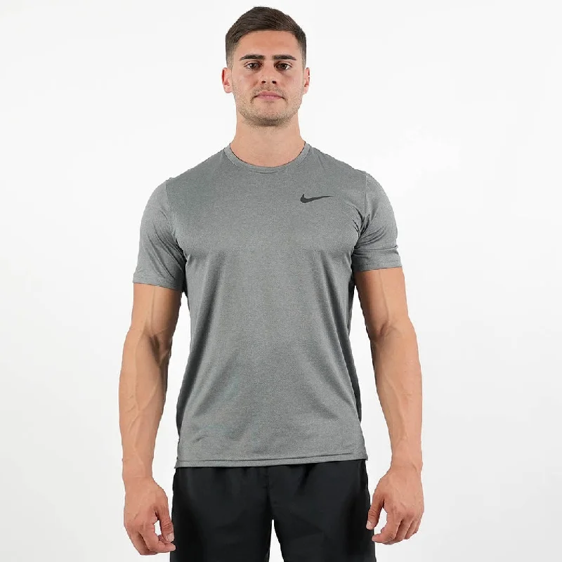 Men's gray mesh sneakers for breathability during workoutsNike Dri-Fit Legend Short Sleeve Shirt (Dark Grey)