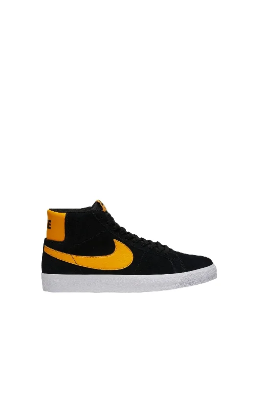 Men's vegan leather sneakers for an eco - friendly optionNike SB Zoom Blazer Mid Black University Gold