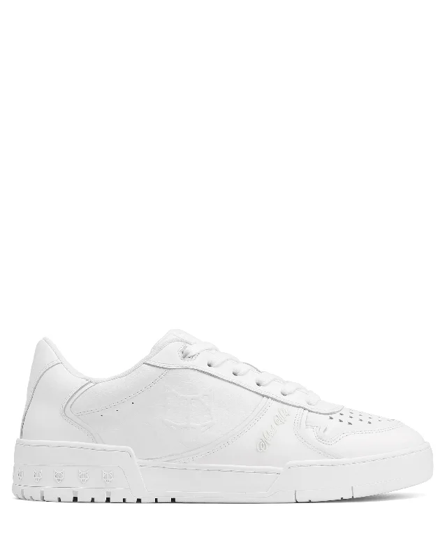 Men's track - and - field sneakers with a spike - compatible soleTransmission White Leather