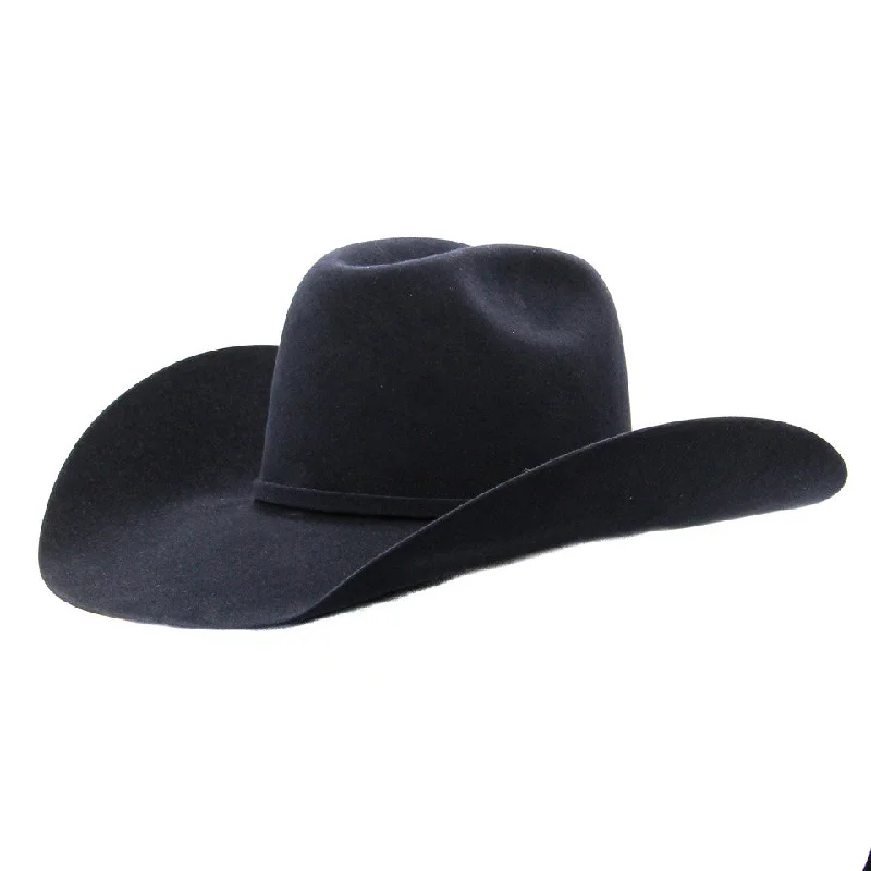 Men's western boots with a traditional western boot silhouette and a polished shineAmerican 7X Midnight Blue Felt Hat