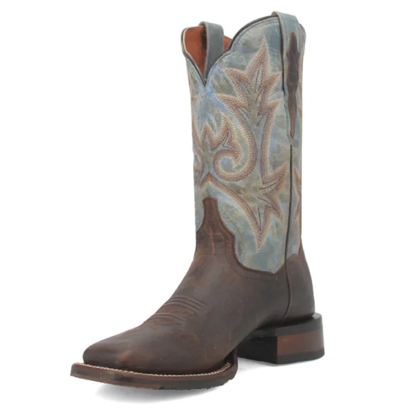 Men's western boots with a leather - wrapped heel and a smooth finishDan Post Women's Brown & Blue Kelsi Boots