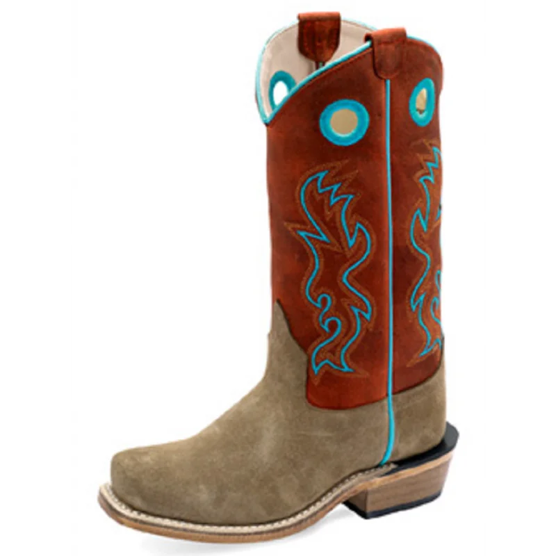 Men's western boots with a leather lining and a padded insoleOld West Camel Suede Children's Boot