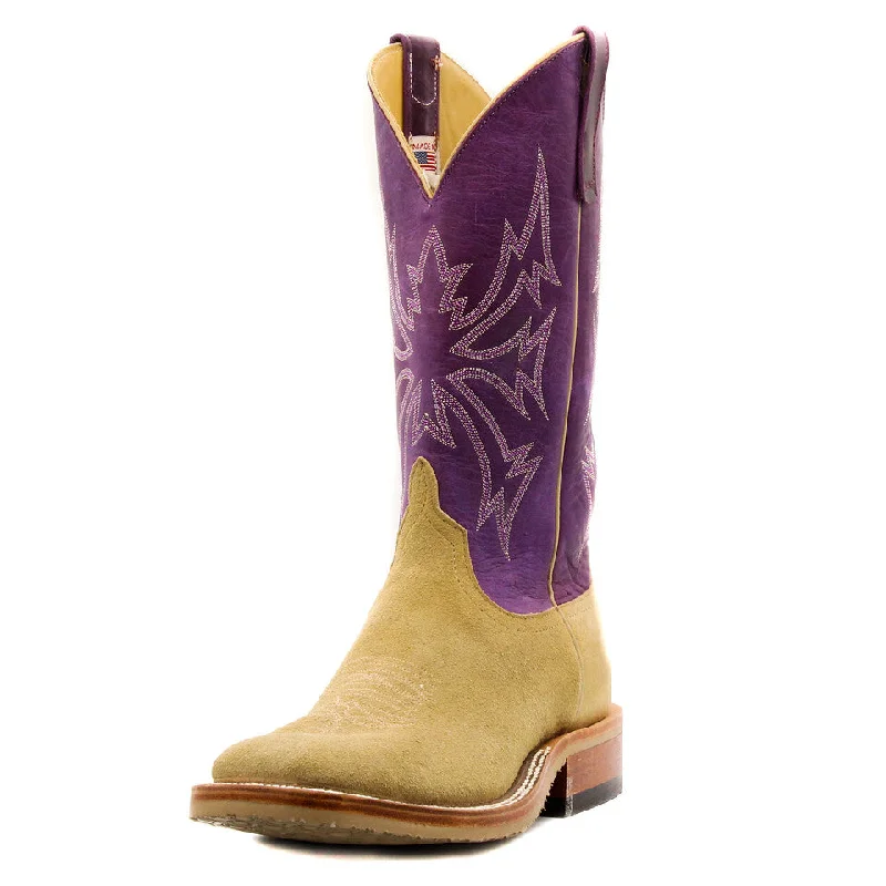 Alligator - embossed men's western boots for a bold statementAnderson Bean Exclusive Camel Wyoming Roughout Men's Boot