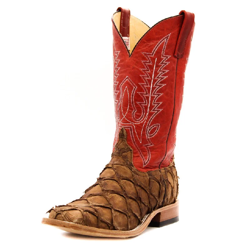 Vintage - style men's western boots with a square toe and spur ledgeAnderson Bean Exclusive Cigar Matte Bass Men's Boot