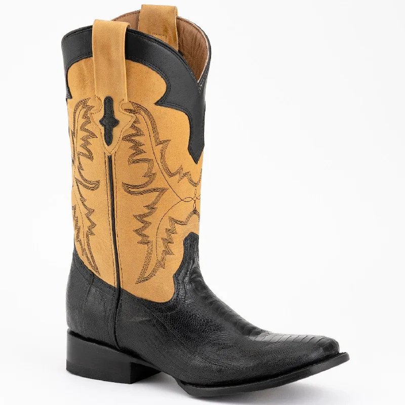 Men's western boots with a silver - toned hardware and accentsMen's Ferrini Nash Ostrich Leg Square Toe Boots 1149304