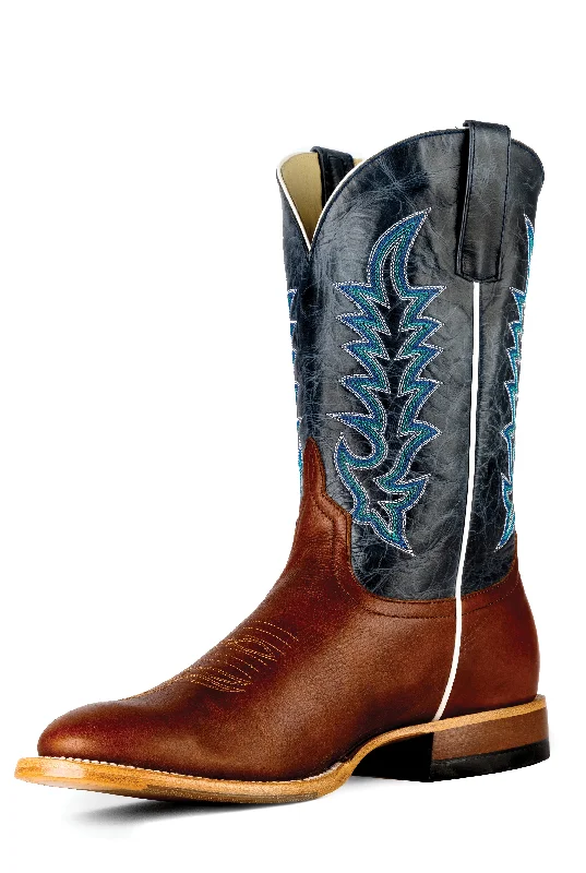 Men's western boots with a high - heeled design and a pointed toeHorsepower Men's Round Toe Boot