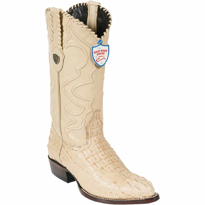 Men's western boots in a rich brown or black leatherMen's Wild West Caiman Hornback Skin J Toe Boot 2990211