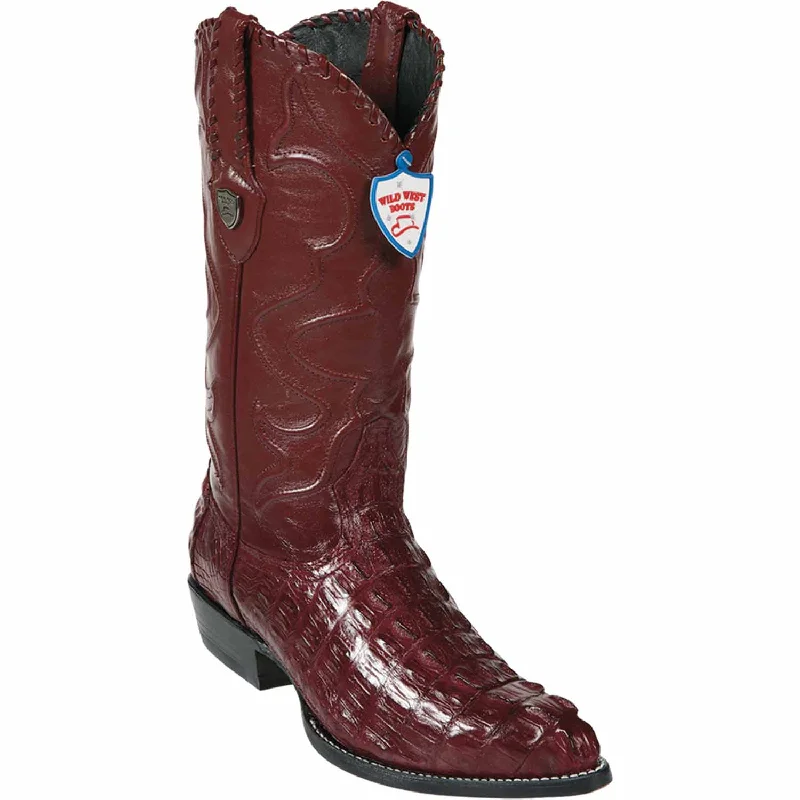 Men's western boots with a distressed leather finish for a rugged lookMen's Wild West Caiman Tail Skin J Toe Boot 2990106