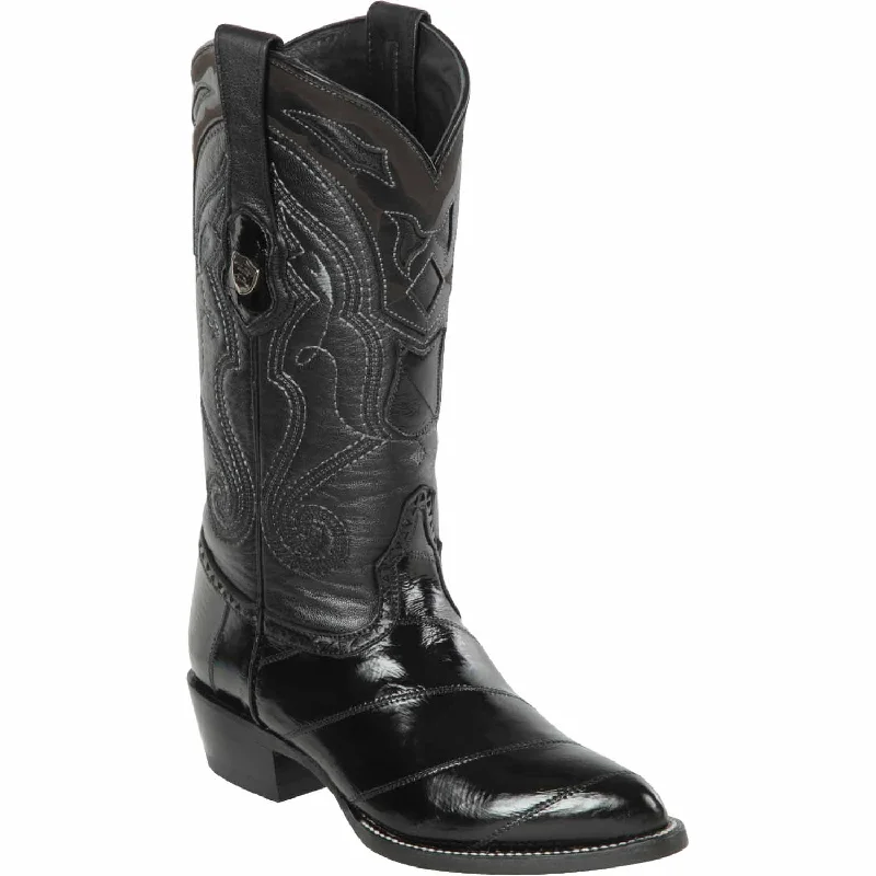 Men's western boots with a suede shaft and a leather soleMen's Wild West Eel Skin J Toe Boot 2990805