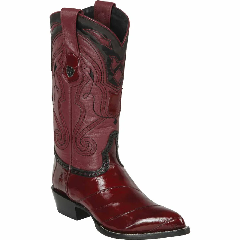 Men's western boots with a high - heeled design and a pointed toeMen's Wild West Eel Skin J Toe Boot 2990806