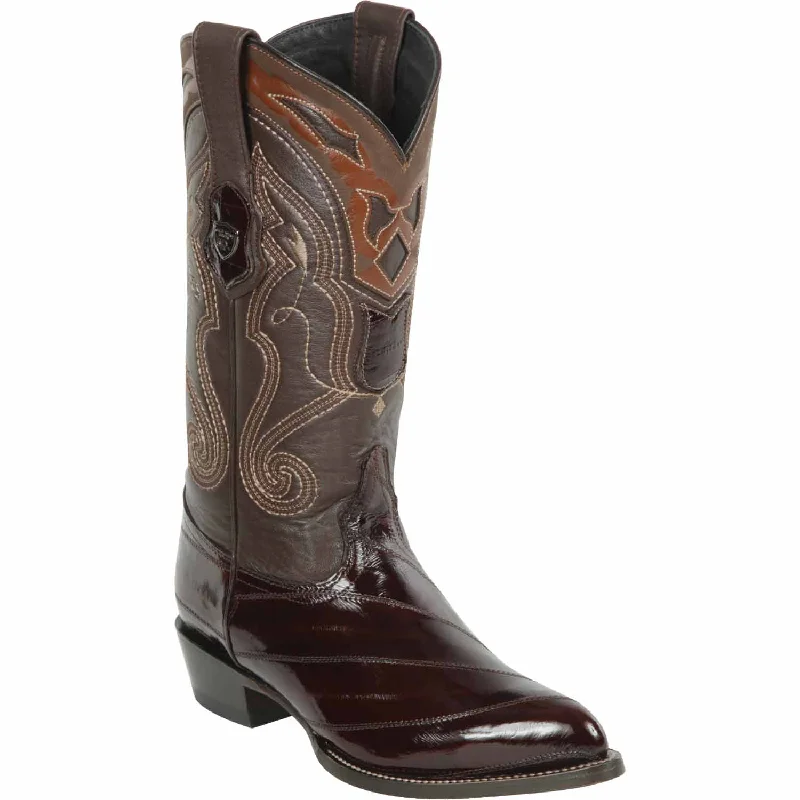 Men's genuine leather western boots with a snake - skin inlayMen's Wild West Eel Skin J Toe Boot 2990807