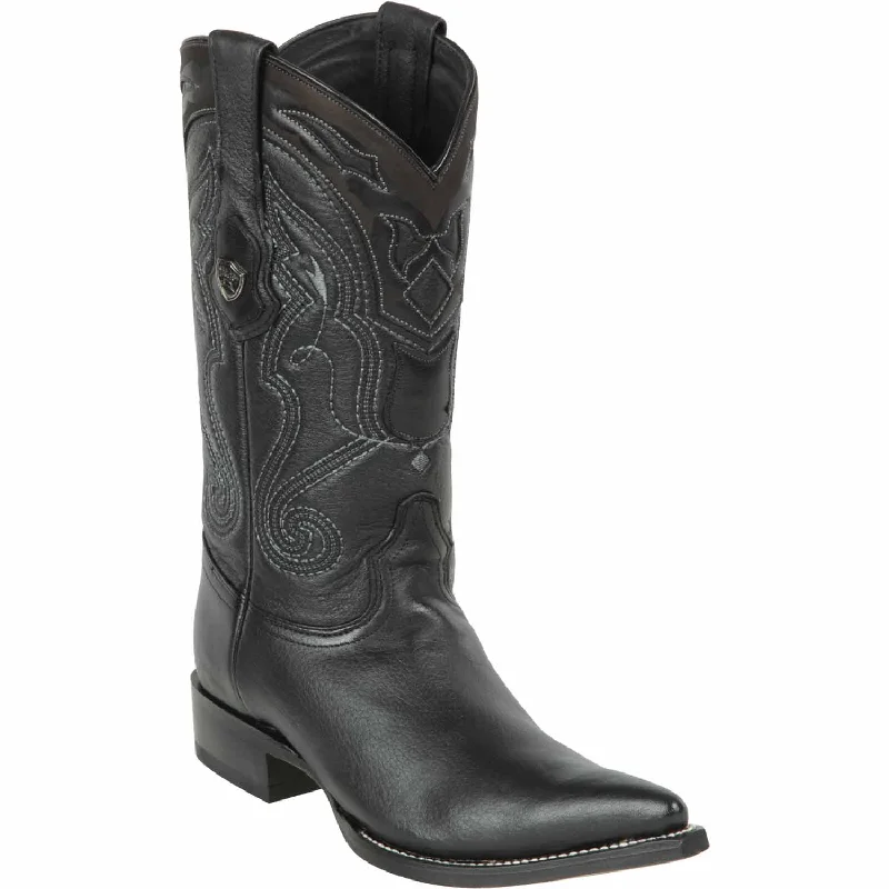 Men's genuine leather western boots with a snake - skin inlayMen's Wild West Elk Leather 3X Toe Boot 2955105