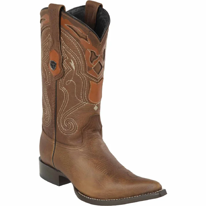 Men's western boots with a concho - studded strap and a pointed toeMen's Wild West Genuine Leather 3X Toe Boot 2959951