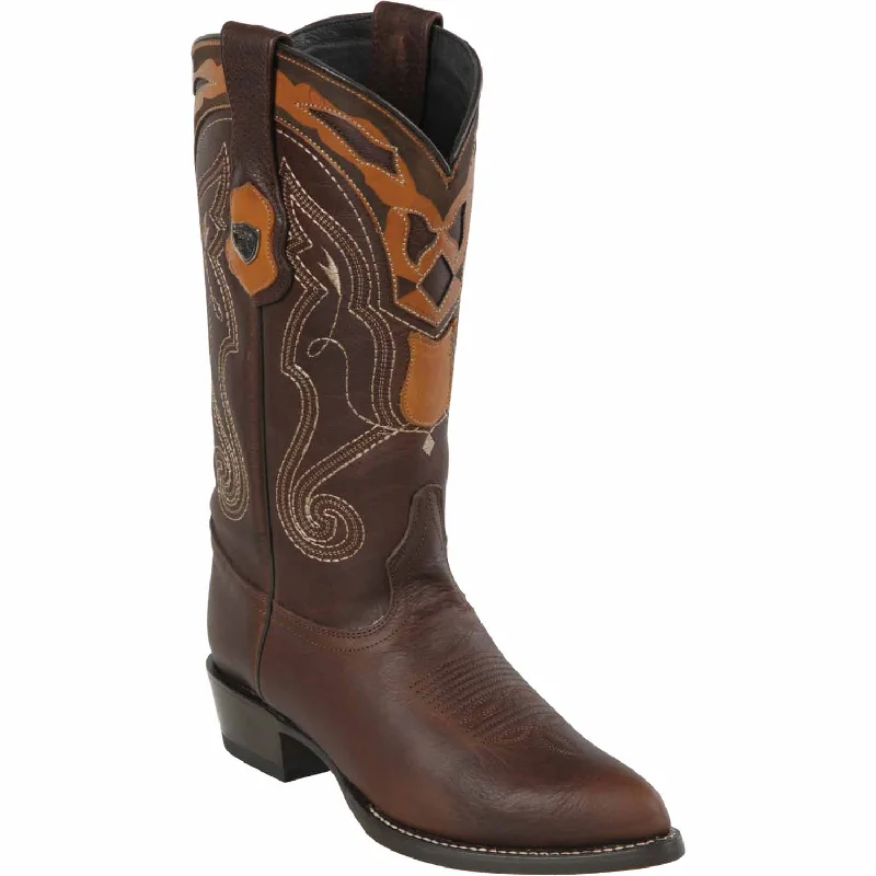 Men's western boots with a concho - studded strap and a pointed toeMen's Wild West Genuine Leather J Toe Boot 2999940