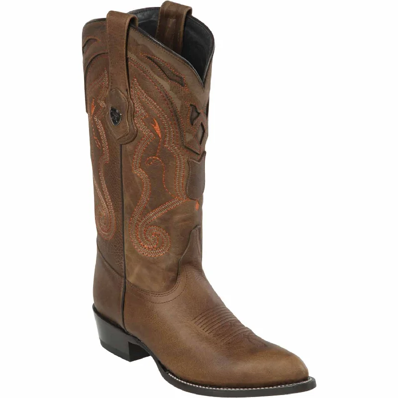 Men's western boots with a silver - toned hardware and accentsMen's Wild West Genuine Leather J Toe Boot 2999951