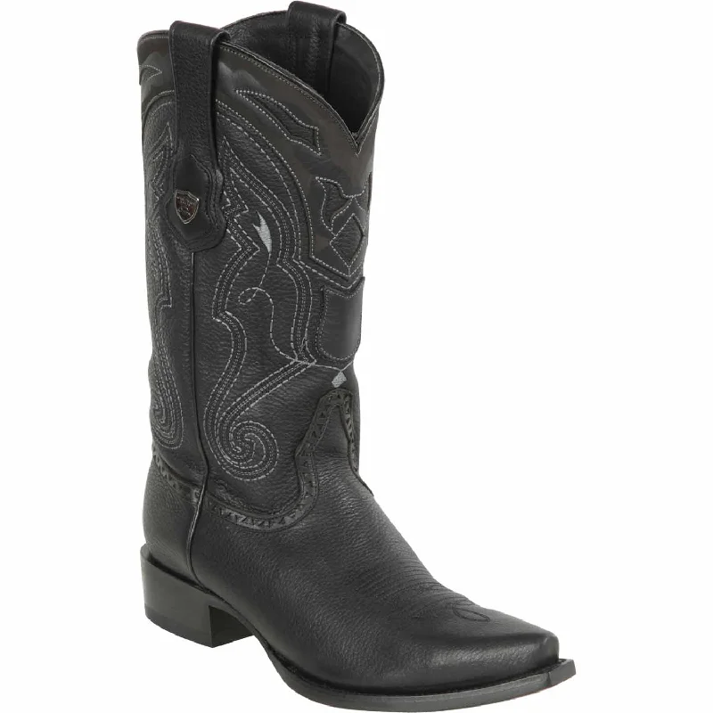 Men's western boots with a leather - wrapped heel and a smooth finishMen's Wild West Genuine Leather Snip Toe Boot 2942705