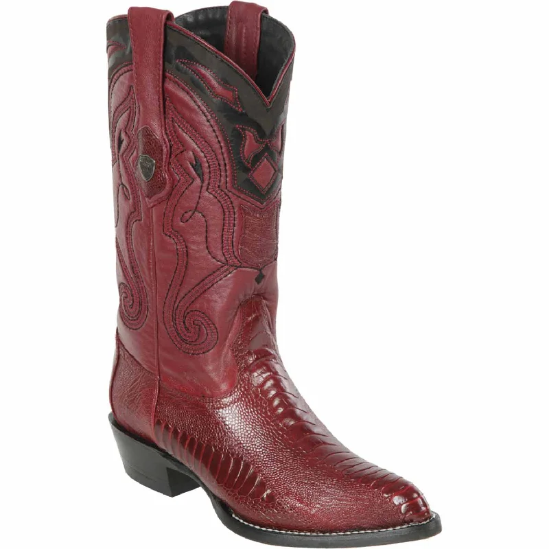 Men's western boots with a rubber sole for traction on various surfacesMen's Wild West Ostrich Leg Skin J Toe Boot 2990506