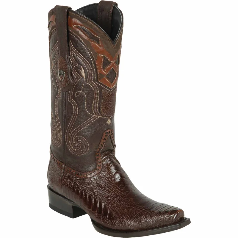 Men's western boots with a silver - toned hardware and accentsMen's Wild West Ostrich Leg Skin Snip Toe Boot 2940507