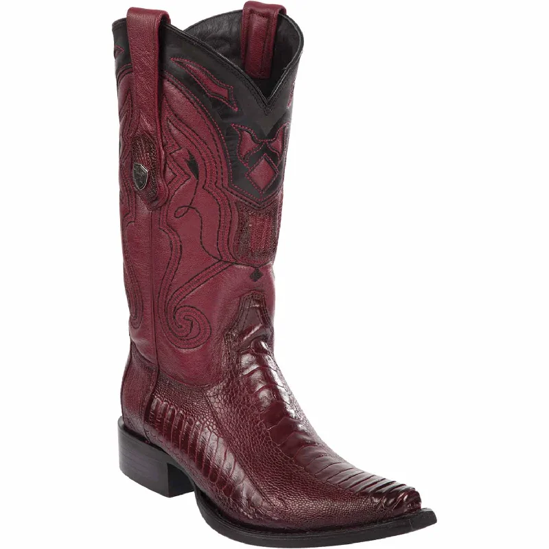 Men's western boots in a rich brown or black leatherMen's Wild West Ostrich Leg Skin Snip Toe Boot 2940543