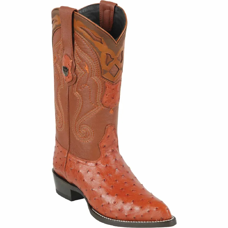 Men's western boots with a traditional western boot silhouette and a polished shineMen's Wild West Ostrich Skin J Toe Boot 2990303