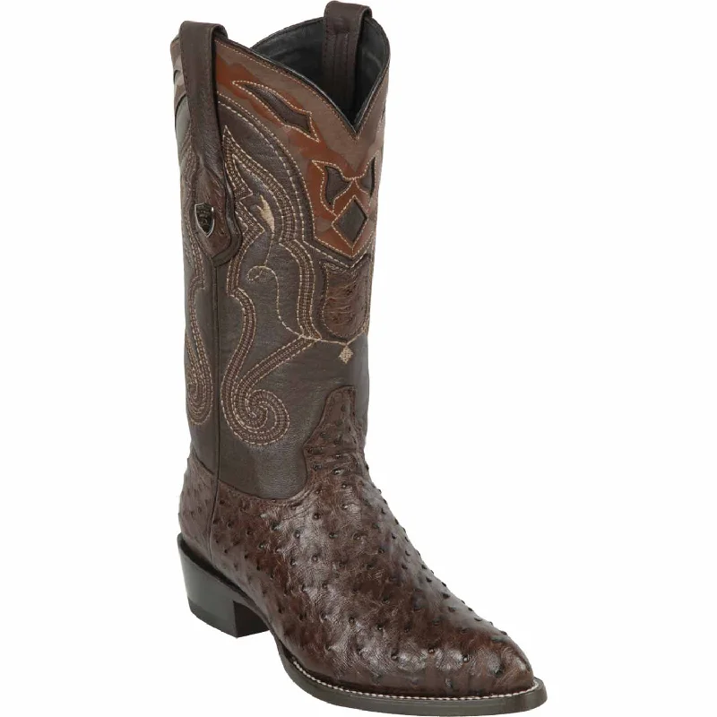 Men's western boots with a rubber sole for traction on various surfacesMen's Wild West Ostrich Skin J Toe Boot 2990307