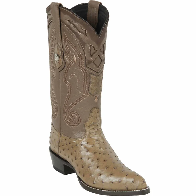 Men's western boots with a traditional western boot silhouette and a polished shineMen's Wild West Ostrich Skin J Toe Boot 2990365