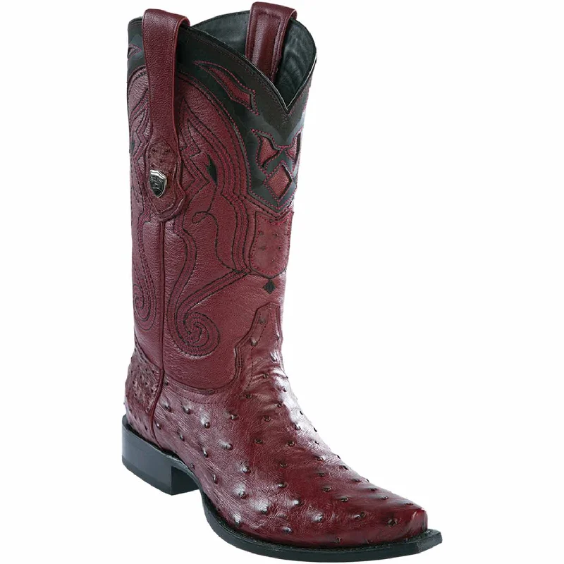 Men's western boots with a silver - toned hardware and accentsMen's Wild West Ostrich Skin Snip Toe Boot 2940306