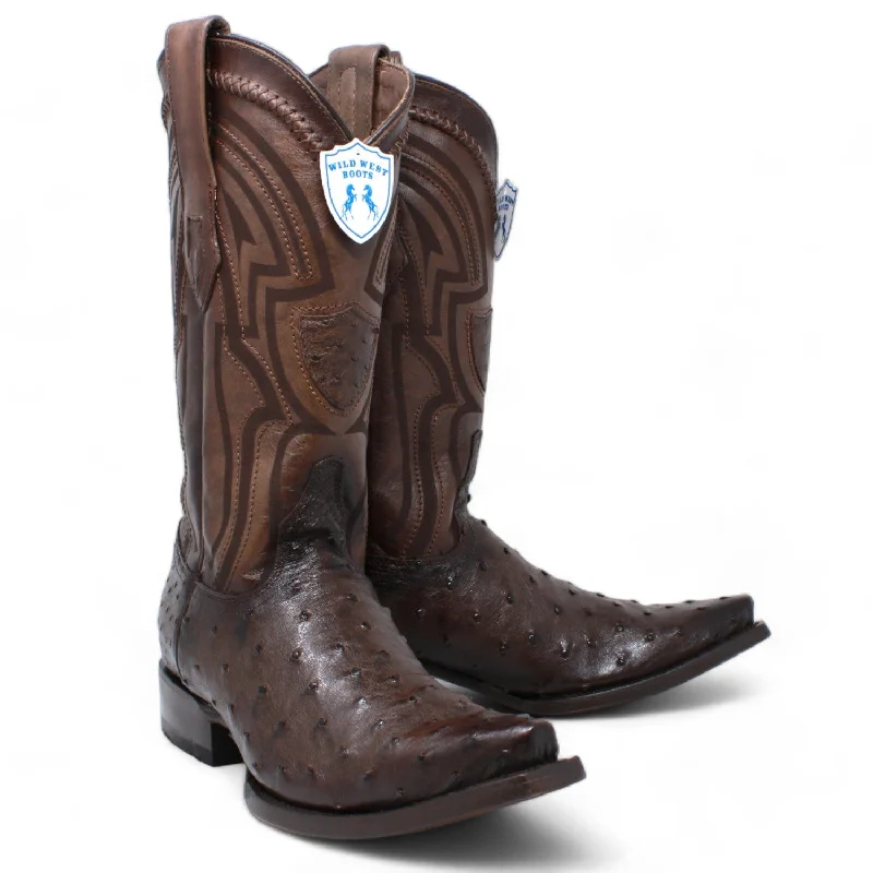 Men's western boots with a leather lining and a padded insoleMen's Wild West Ostrich Skin Snip Toe Boot 294L0316