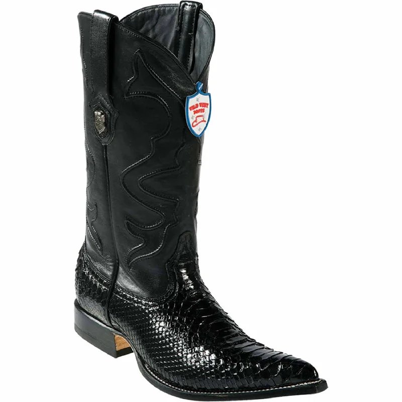 Men's western boots with a silver - toned hardware and accentsMen's Wild West Python Skin 3X Toe Boot 2955705