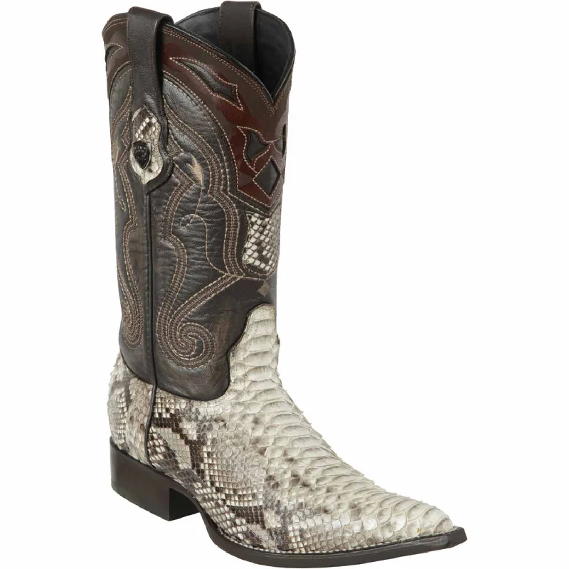 Men's western boots in a rich brown or black leatherMen's Wild West Python Skin 3X Toe Boot 2955749