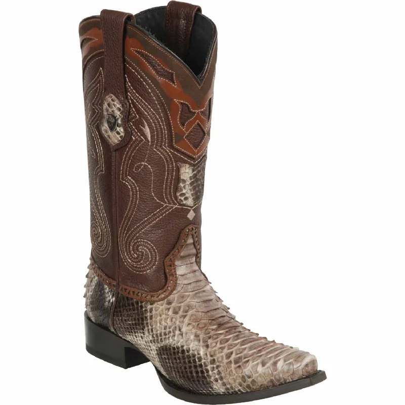 Men's western boots with a silver - toned hardware and accentsMen's Wild West Python Skin Snip Toe Boot 2945785