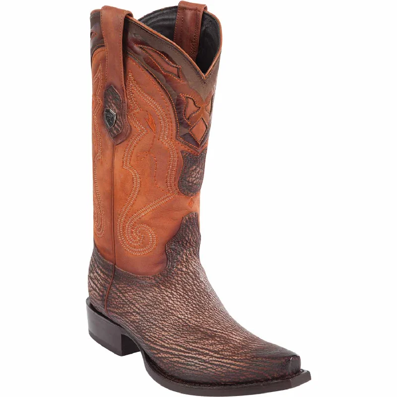 Men's genuine leather western boots with a snake - skin inlayMen's Wild West Shark Skin Snip Toe Boot 2940957