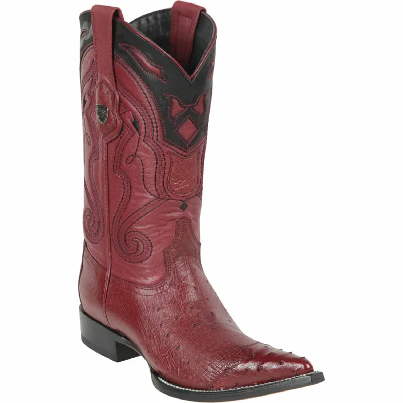 Men's western boots in a rich brown or black leatherMen's Wild West Smooth Ostrich Skin 3X Toe Boot 2950406