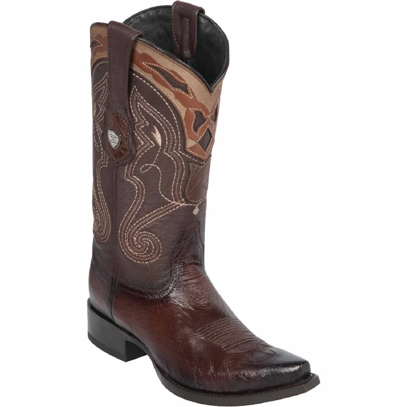 Men's western boots with a traditional western boot silhouette and a polished shineMen's Wild West Smooth Ostrich Skin Snip Toe Boot 2949716