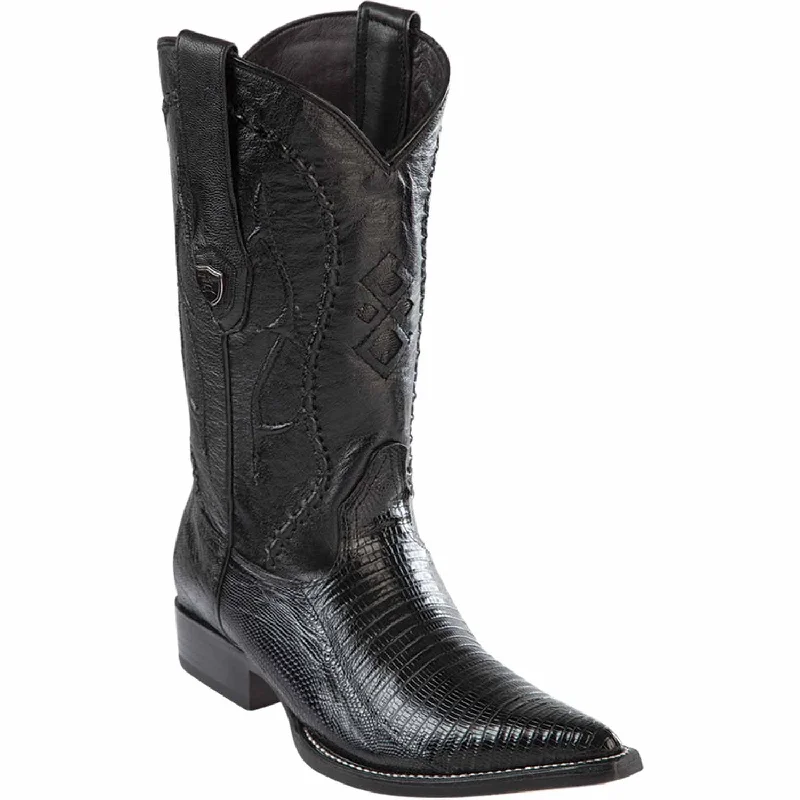 Men's western boots with a decorative inlay on the toe and heelMen's Wild West Teju Lizard Eco Skin 3X Toe Boot 2953505