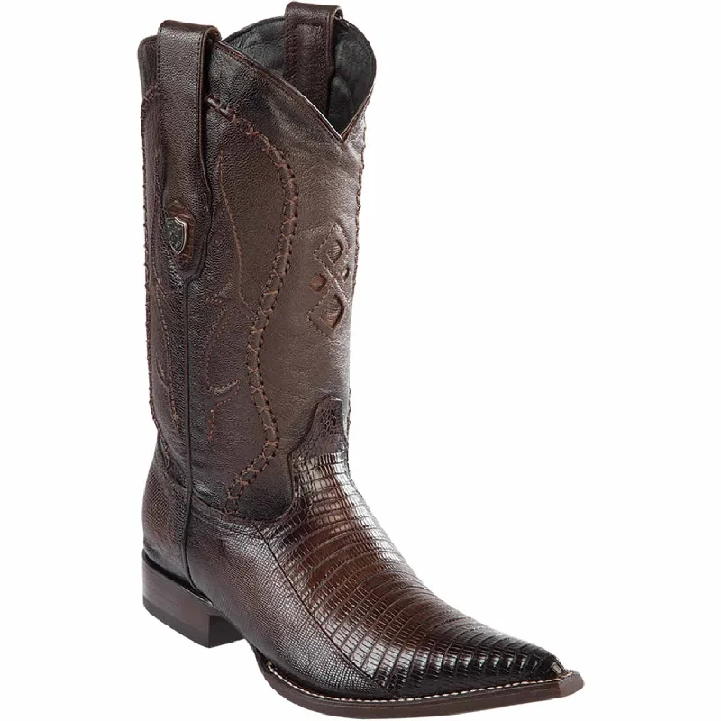 Men's western boots with a concho - studded strap and a pointed toeMen's Wild West Teju Lizard Eco Skin 3X Toe Boot 2953516