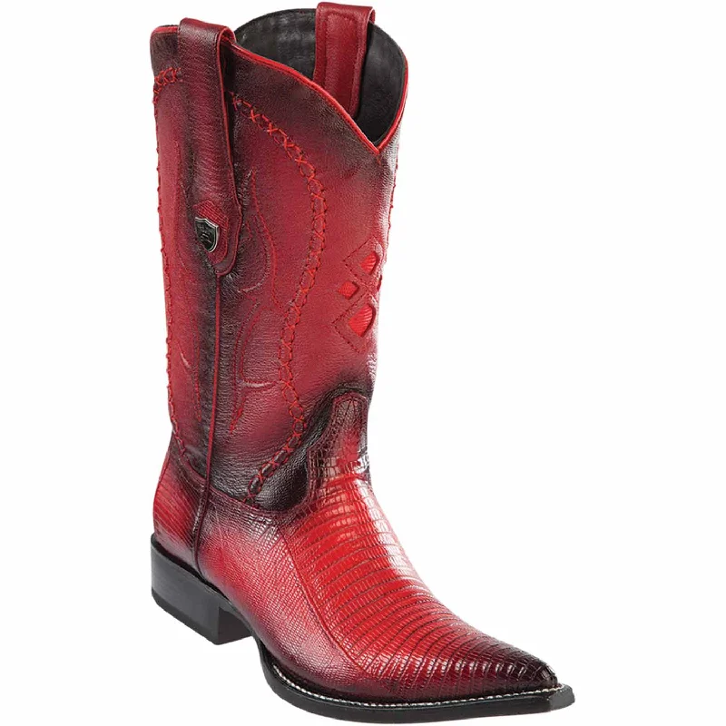 Men's western boots with a silver - toned hardware and accentsMen's Wild West Teju Lizard Eco Skin 3X Toe Boot 2953529