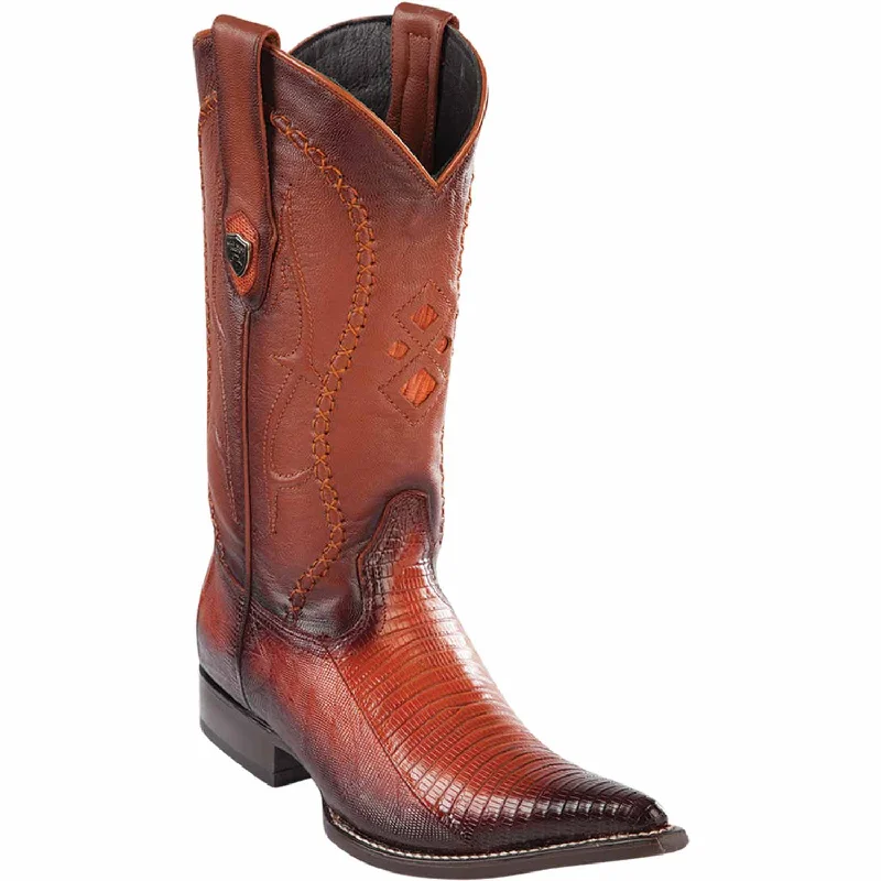 Vintage - style men's western boots with a square toe and spur ledgeMen's Wild West Teju Lizard Eco Skin 3X Toe Boot 2953557