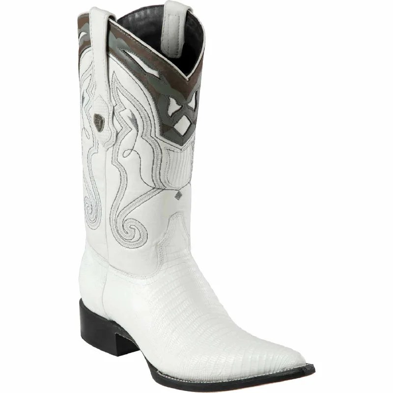 Men's western boots with a leather - wrapped heel and a smooth finishMen's Wild West Teju Lizard Skin 3X Toe Boot 2950728