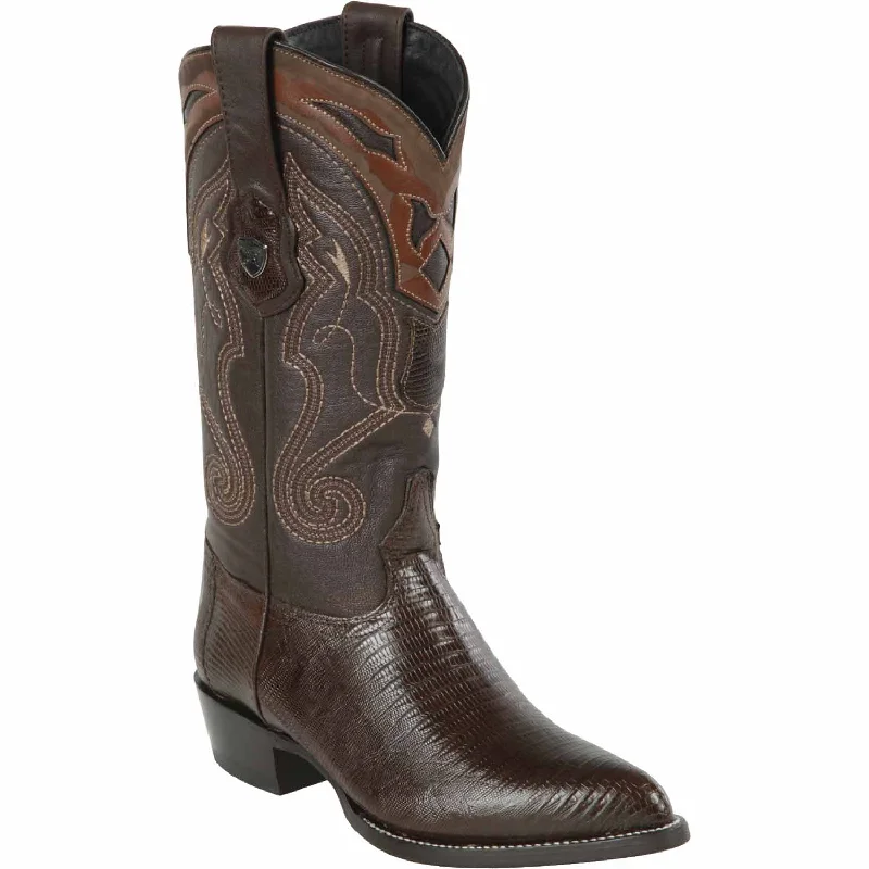 Men's western boots in a rich brown or black leatherMen's Wild West Teju Lizard Skin J Toe Boot 2990707