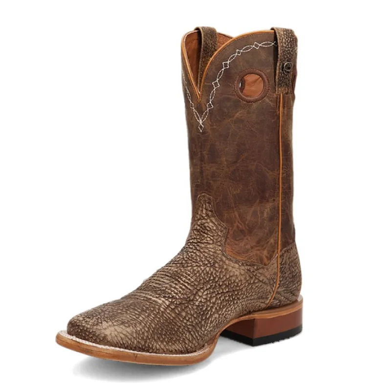 Men's western boots with a leather - wrapped heel and a smooth finishDan Post Men's Murray Bison Square Toe