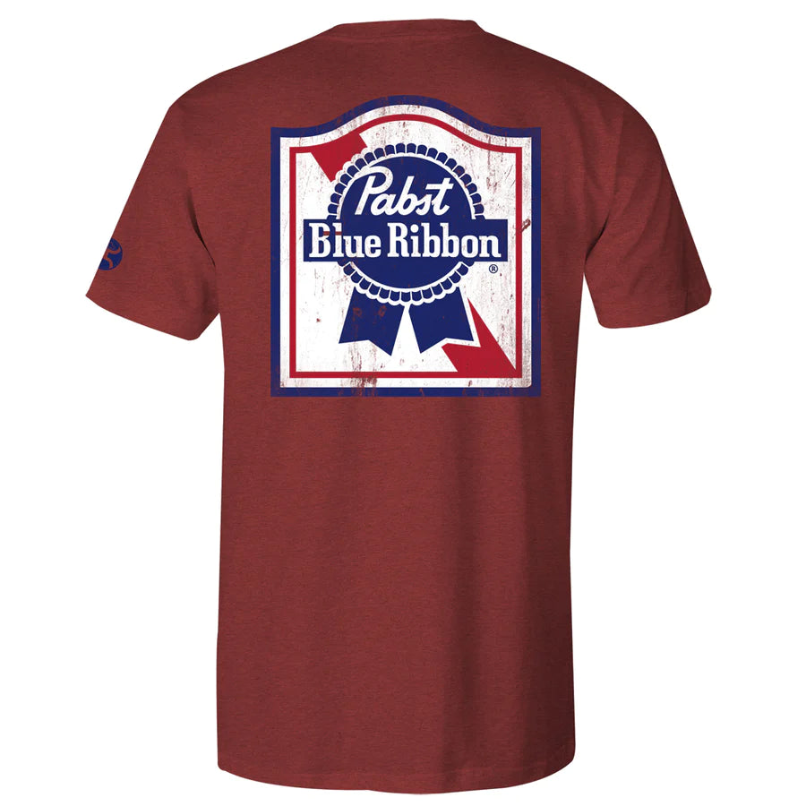 Men's western boots with a decorative concho belt and buckleHooey Men's Pabst Blue Ribbon Tee