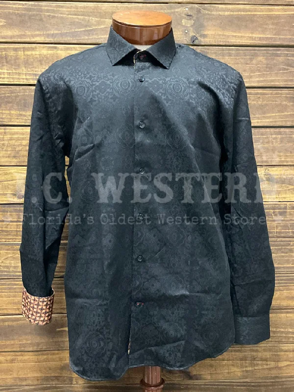 Men's western boots with a leather lining and a padded insoleRangers LR LR-017 Mens Long Sleeve Dresss Shirt Black