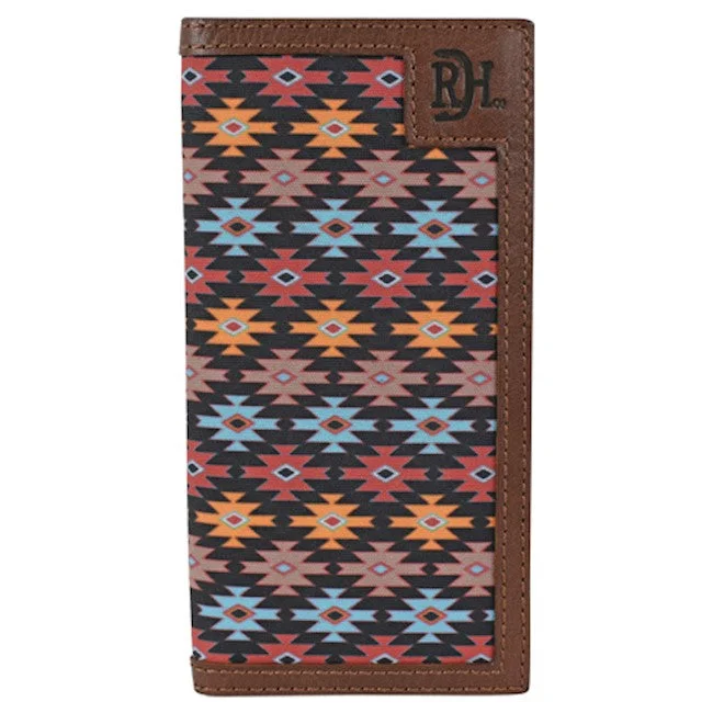 Men's western boots in a rich brown or black leatherRed Dirt Hat Co Men's Southwest Canvas Inlay Rodeo Wallet