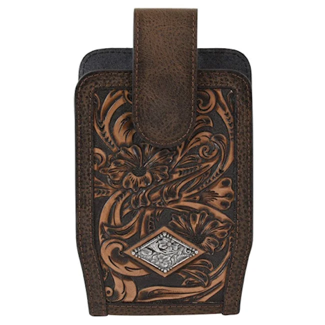 Men's western boots with a distressed leather finish for a rugged lookTooled Phone Case